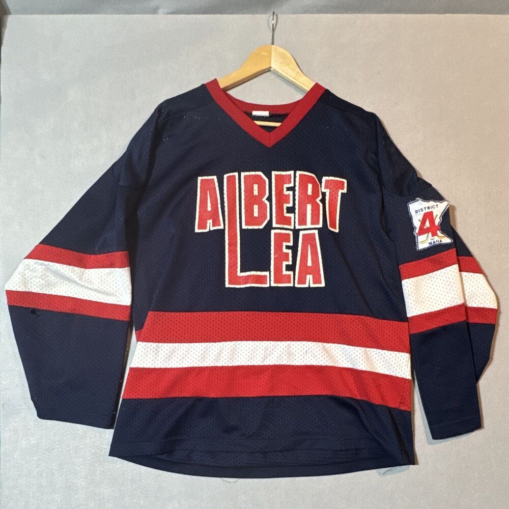 Opti Albert Lea District 4 Hockey Jersey XL Sweater Minnesota Moose Lodge 1703